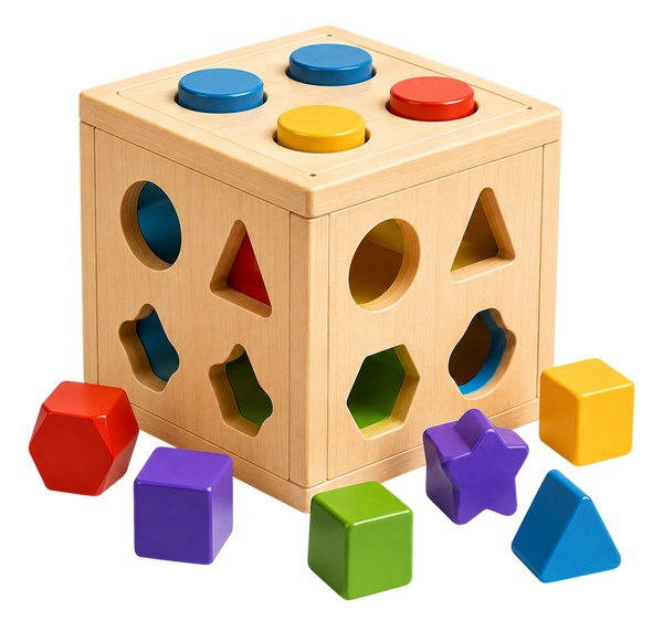 Wooden Shape Sorting Cube